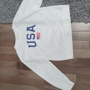 White USA  Crew neck